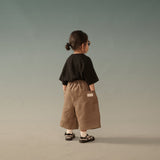Kid's Linen Pants - Brown - G R A Y E