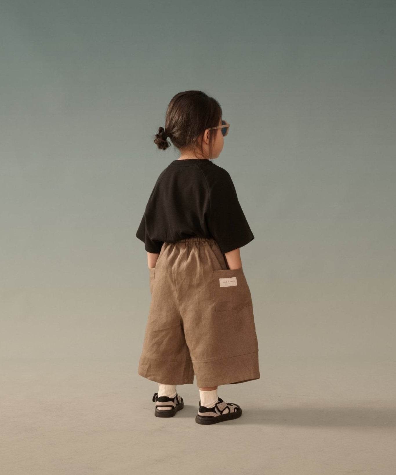 Kid's Linen Pants - Brown - G R A Y E