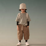 Kid's Linen Pants - Brown - G R A Y E