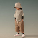 Kid's Linen Pants - Brown - G R A Y E