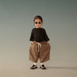 Kid's Linen Pants - Brown - G R A Y E
