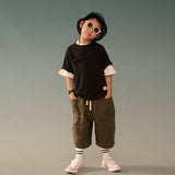 Kid's Linen Pants - Olive Green - G R A Y E