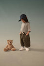 Kid's Linen Pants - Olive Green - G R A Y E