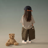Kid's Linen Pants - Olive Green - G R A Y E