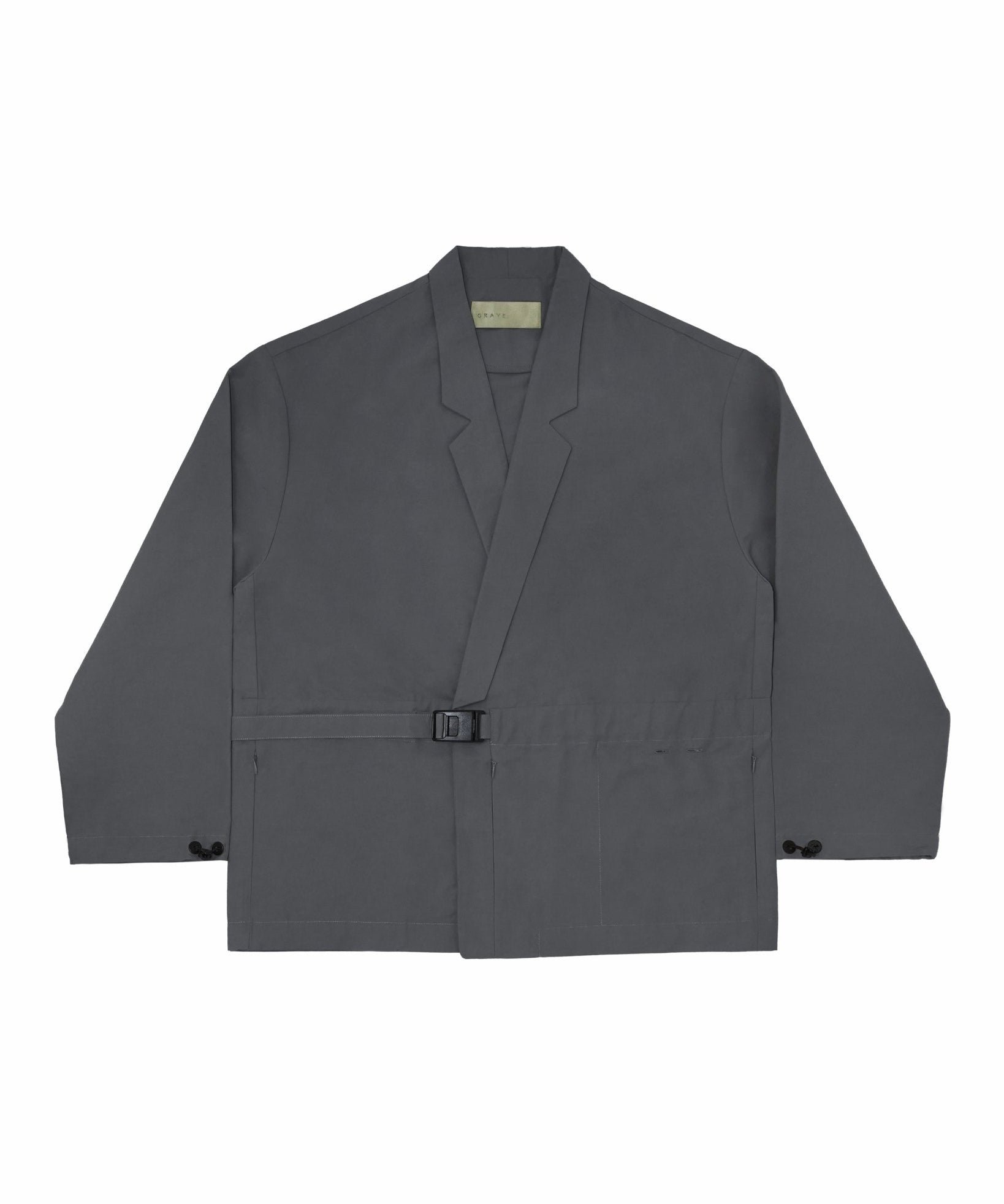 Kimono Buckle Jacket - Graphite - G R A Y E