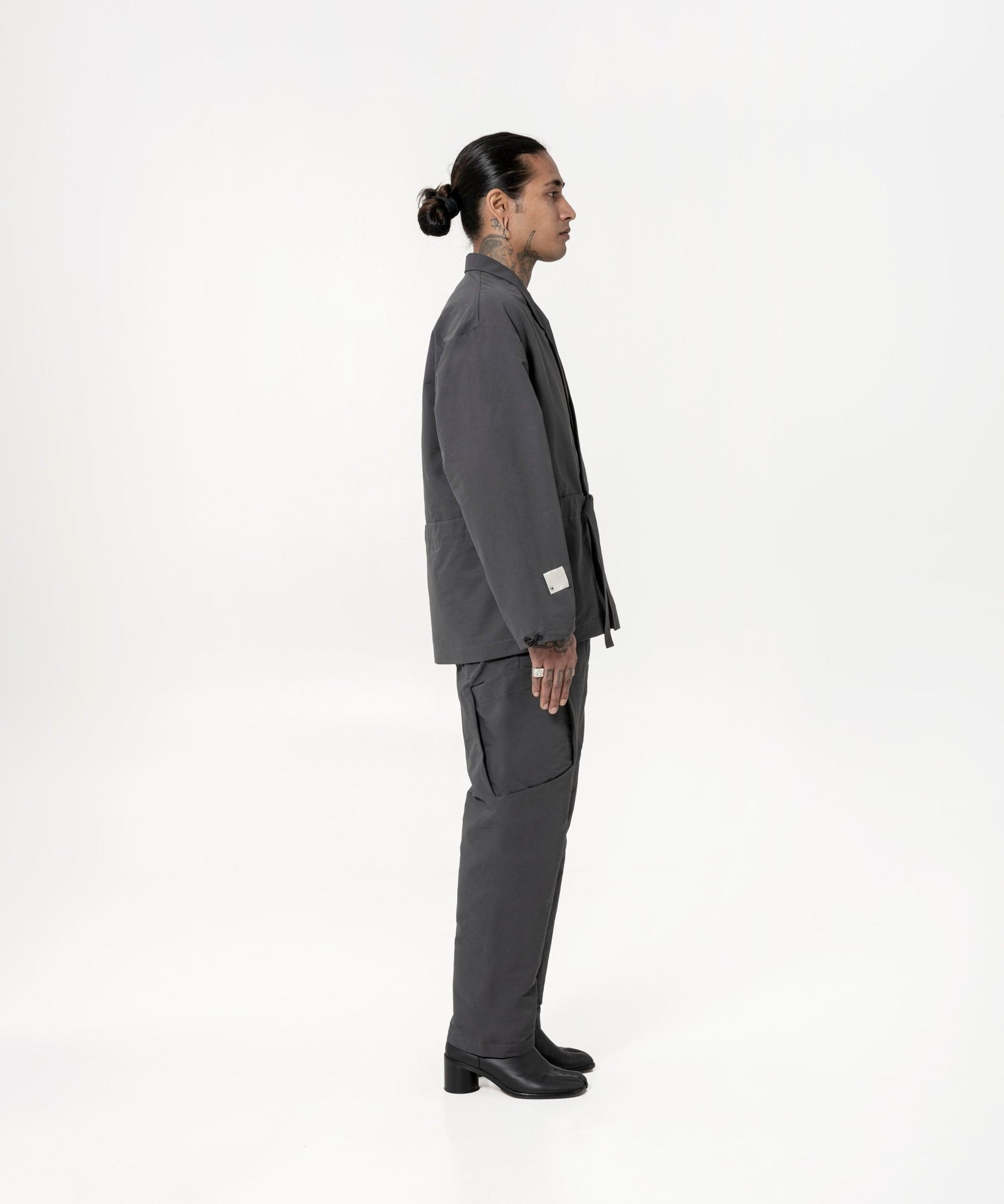 Kimono Buckle Jacket - Graphite - G R A Y E