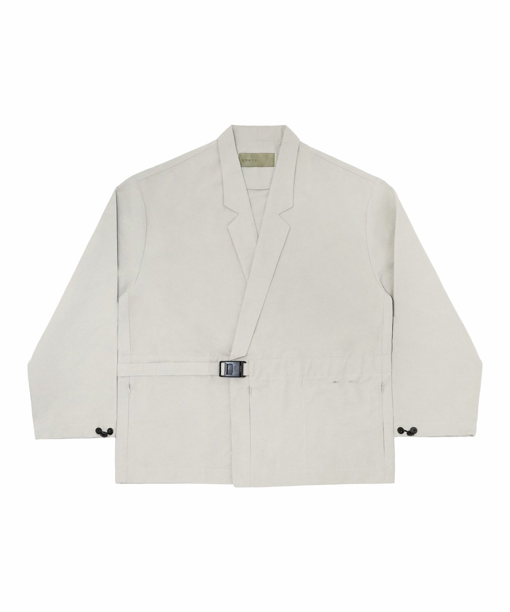 Kimono Buckle Jacket - Steel - G R A Y E