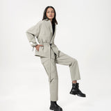 Kimono Buckle Jacket - Steel - G R A Y E