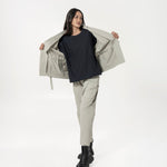 Kimono Buckle Jacket - Steel - G R A Y E