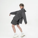 Multi-Pocket Hoodie - Graphite - G R A Y E