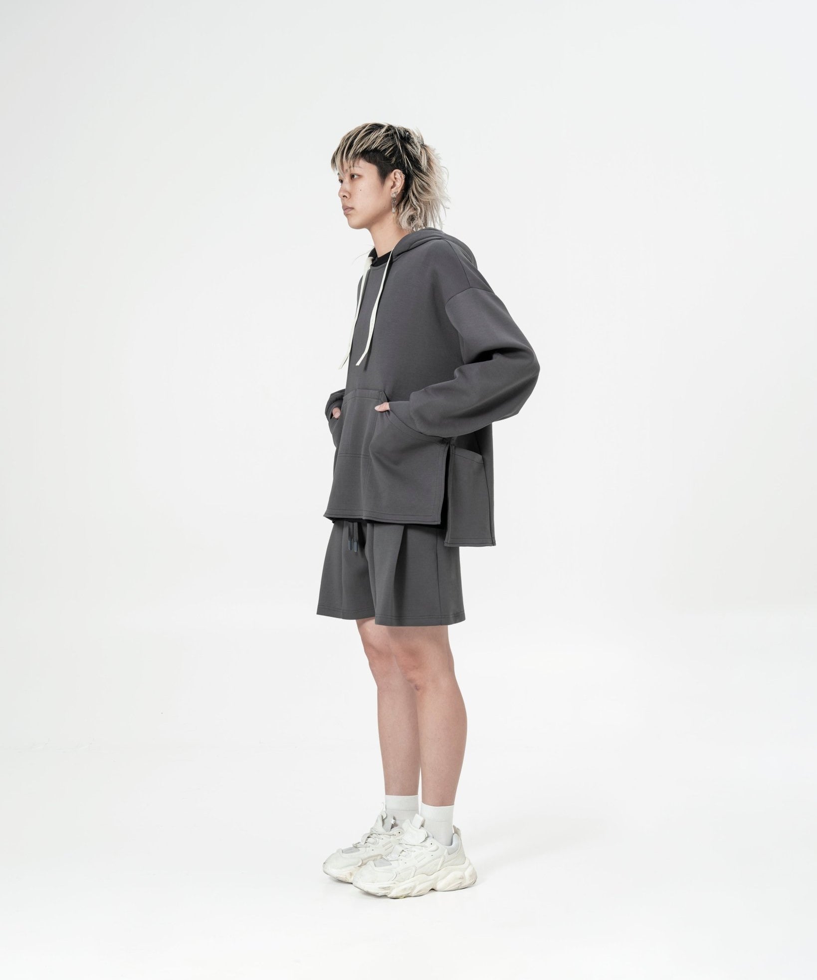 Multi-Pocket Hoodie - Graphite - G R A Y E