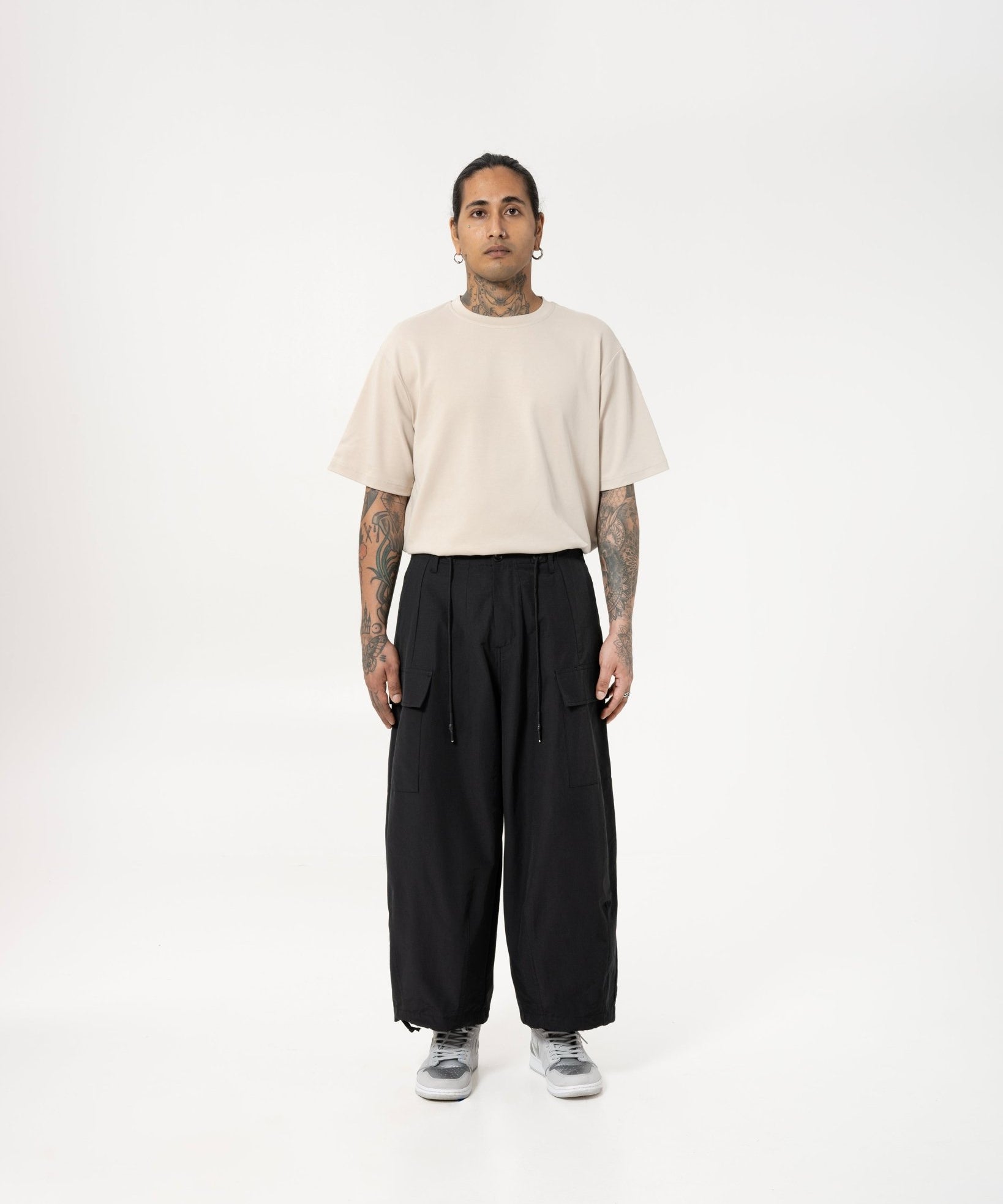 Multi-Pocket Ripstop Pants - Black - G R A Y E