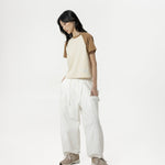 Multi-Pocket Ripstop Pants - White - G R A Y E