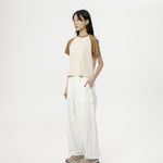 Multi-Pocket Ripstop Pants - White - G R A Y E