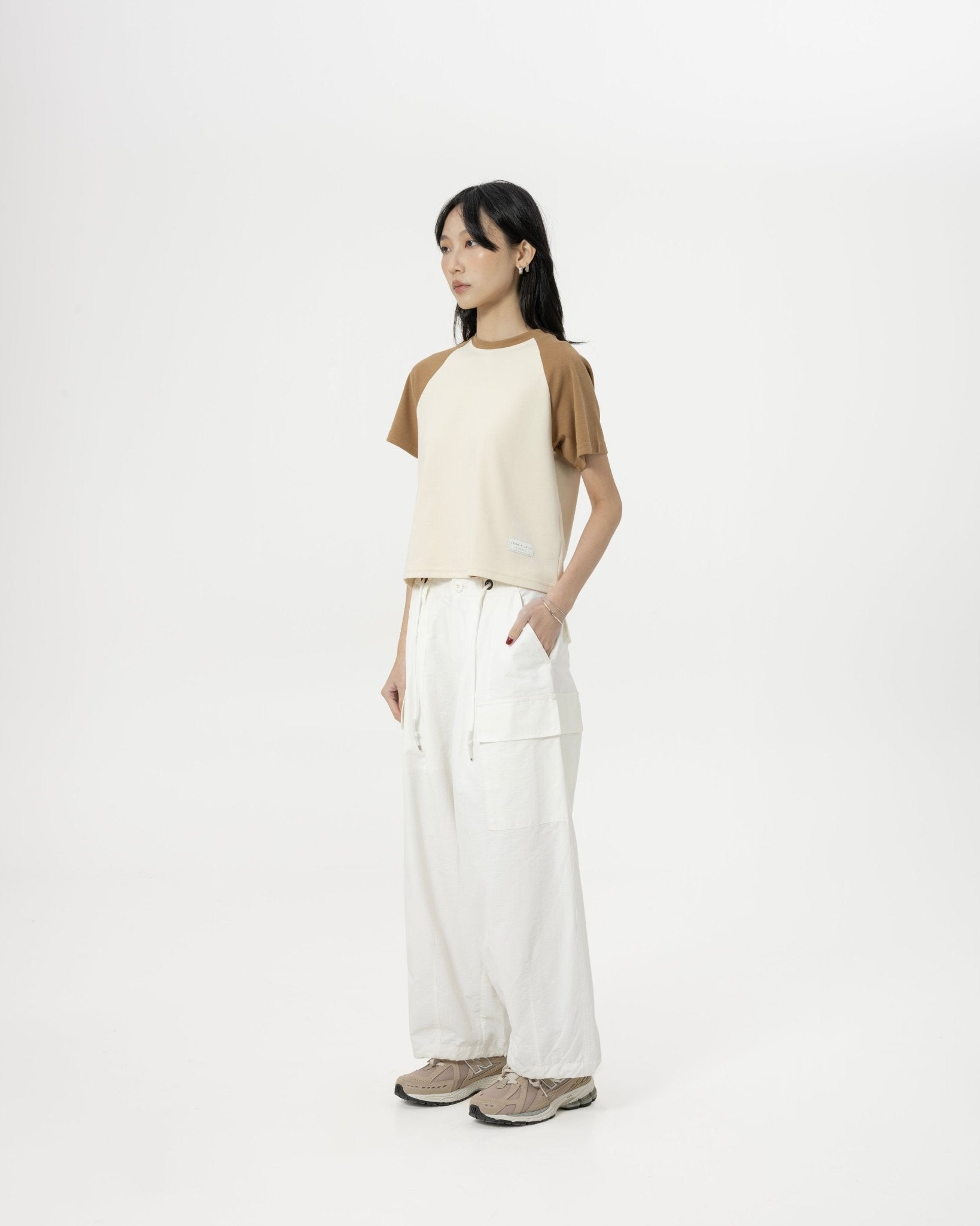 Multi-Pocket Ripstop Pants - White - G R A Y E