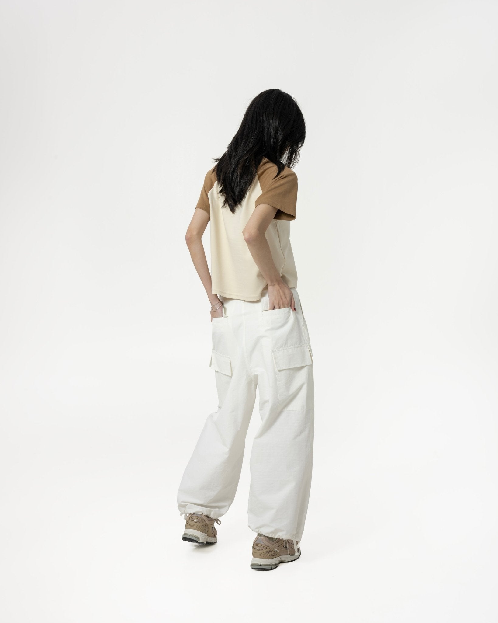 Multi-Pocket Ripstop Pants - White - G R A Y E