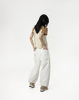 Multi-Pocket Ripstop Pants - White - G R A Y E