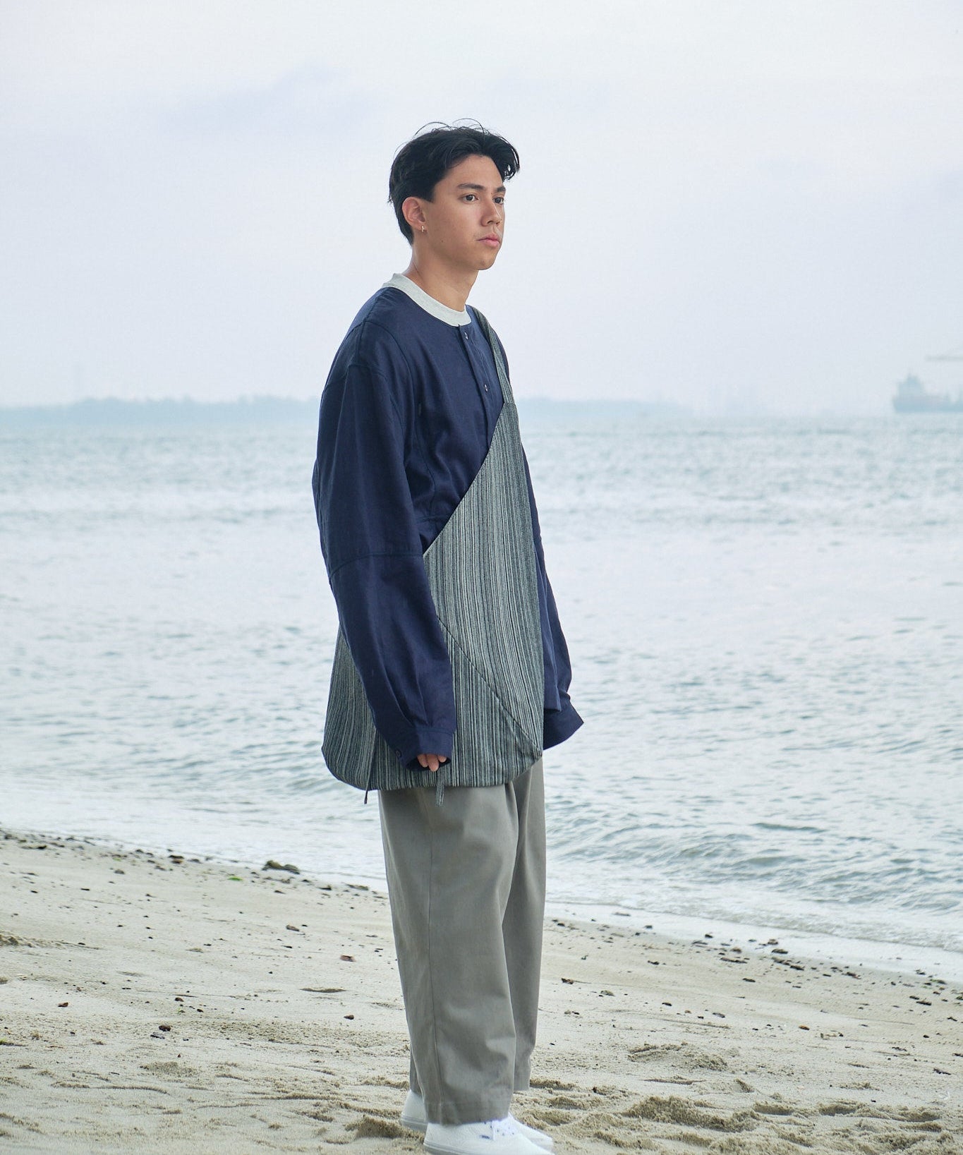 One-Piece Tsuno Bag - Denim Black - G R A Y E
