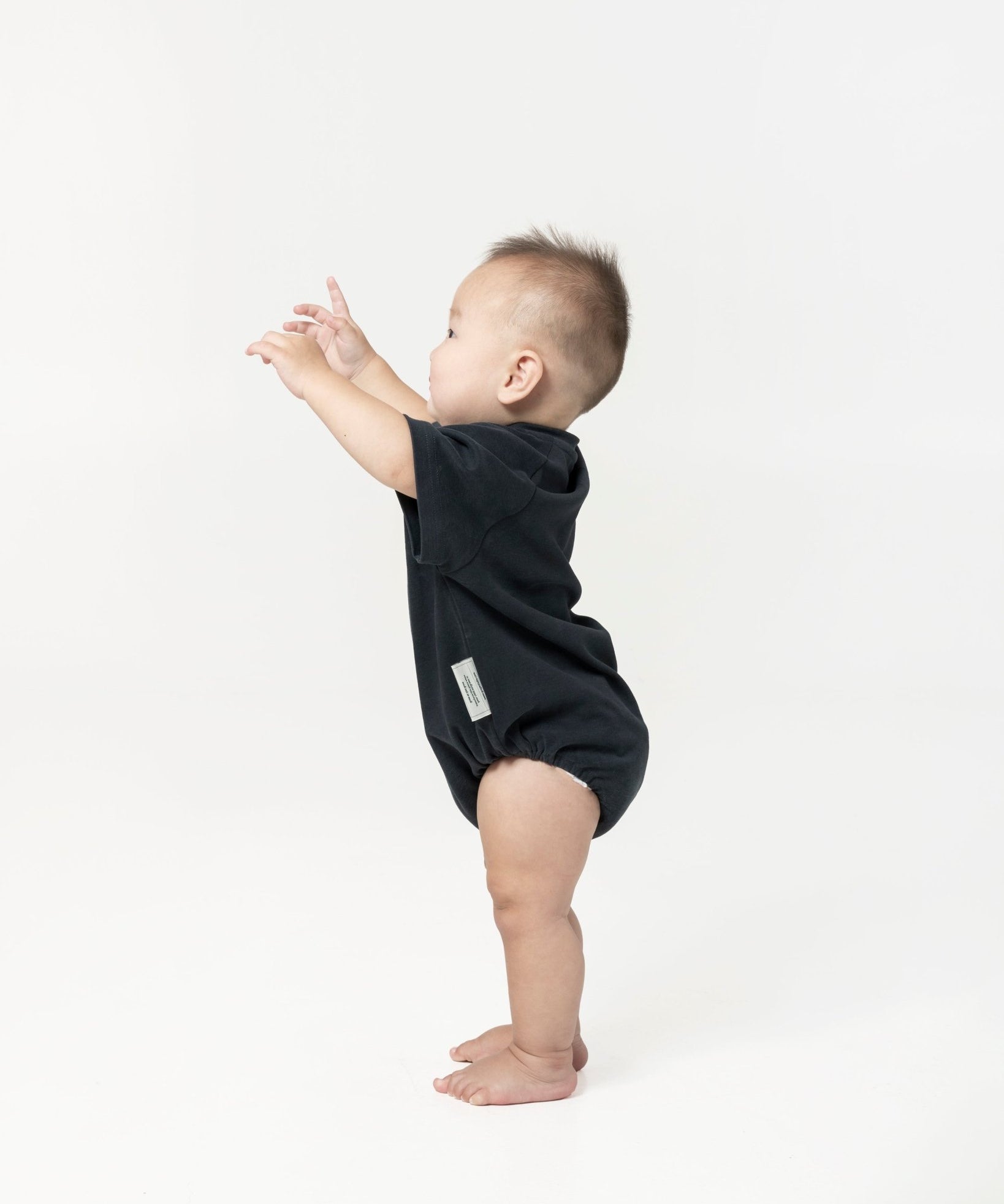 Oversized Baby Onesie - Gun Metal Grey - G R A Y E