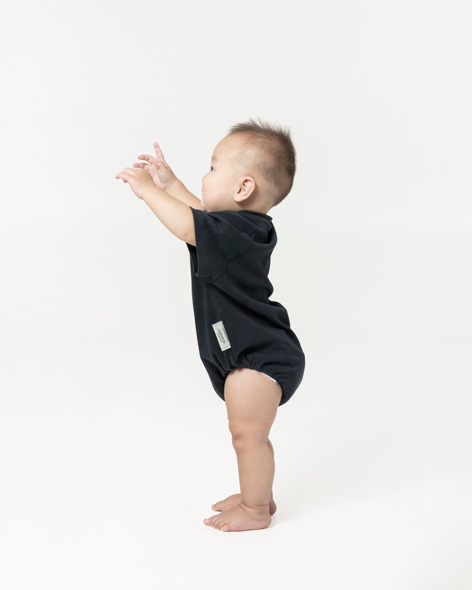 Oversized Baby Onesie - Gun Metal Grey - G R A Y E