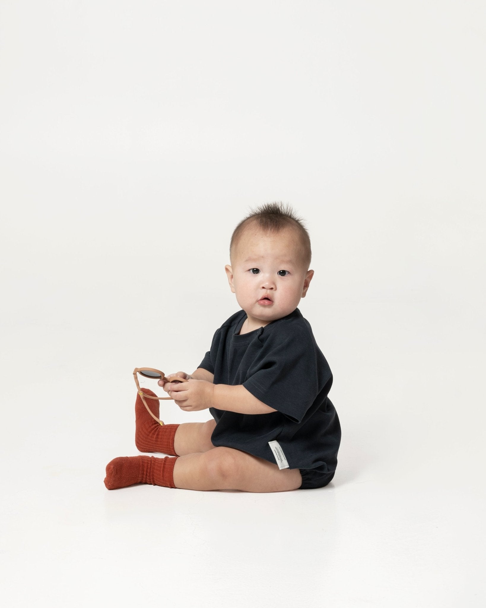 Oversized Baby Onesie - Gun Metal Grey - G R A Y E
