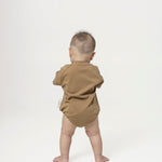 Oversized Baby Onesie - Sepia Brown - G R A Y E