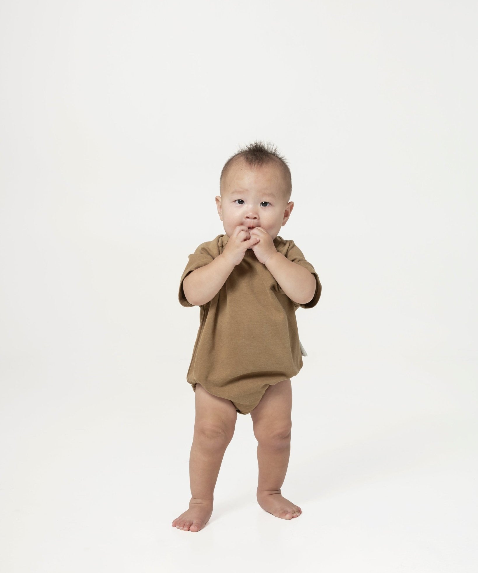 Oversized Baby Onesie - Sepia Brown - G R A Y E