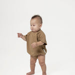 Oversized Baby Onesie - Sepia Brown - G R A Y E