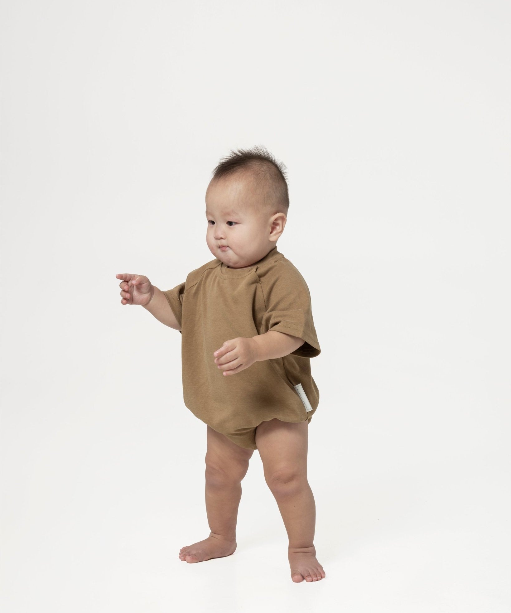 Oversized Baby Onesie - Sepia Brown - G R A Y E