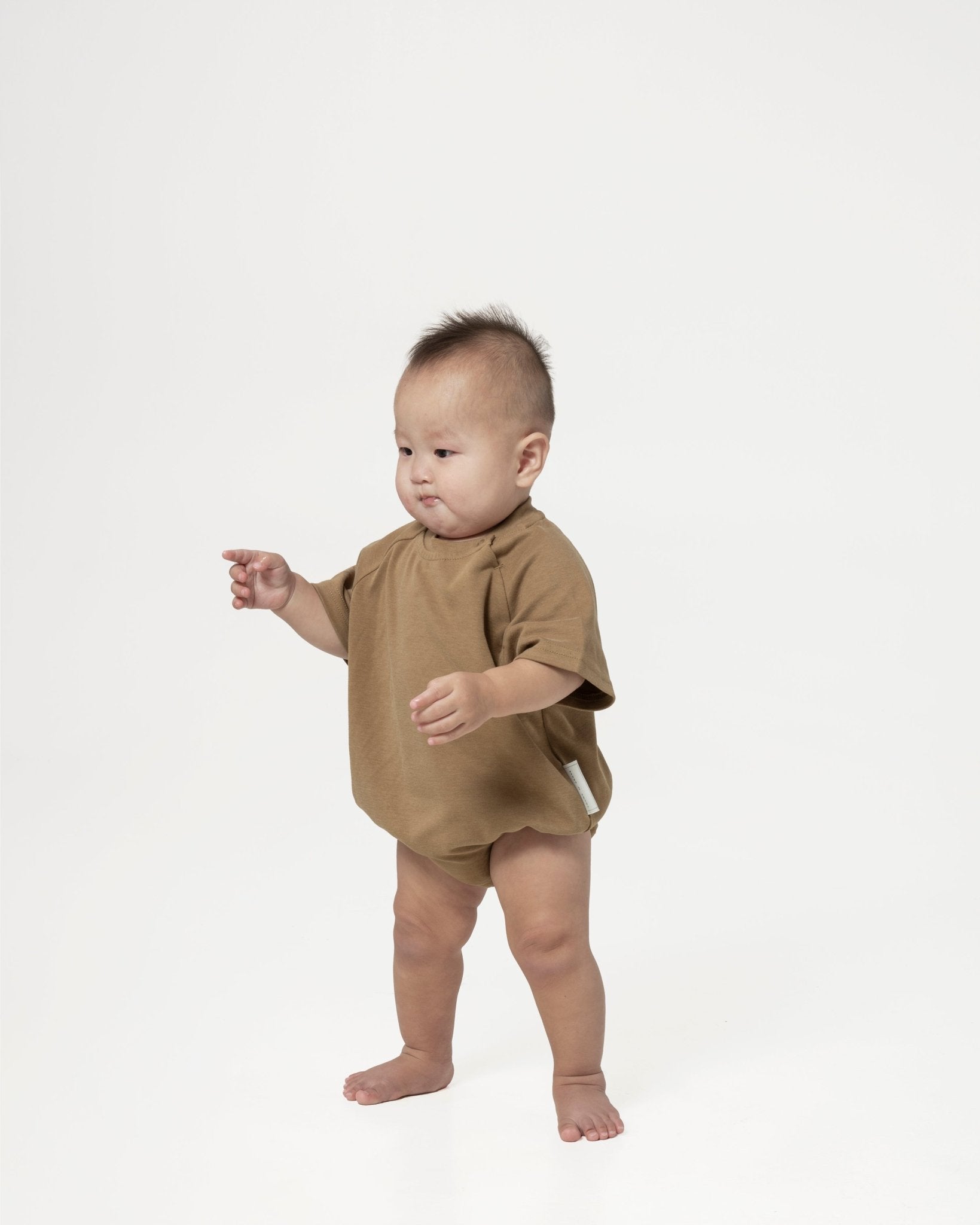 Oversized Baby Onesie - Sepia Brown - G R A Y E