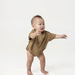 Oversized Baby Onesie - Sepia Brown - G R A Y E