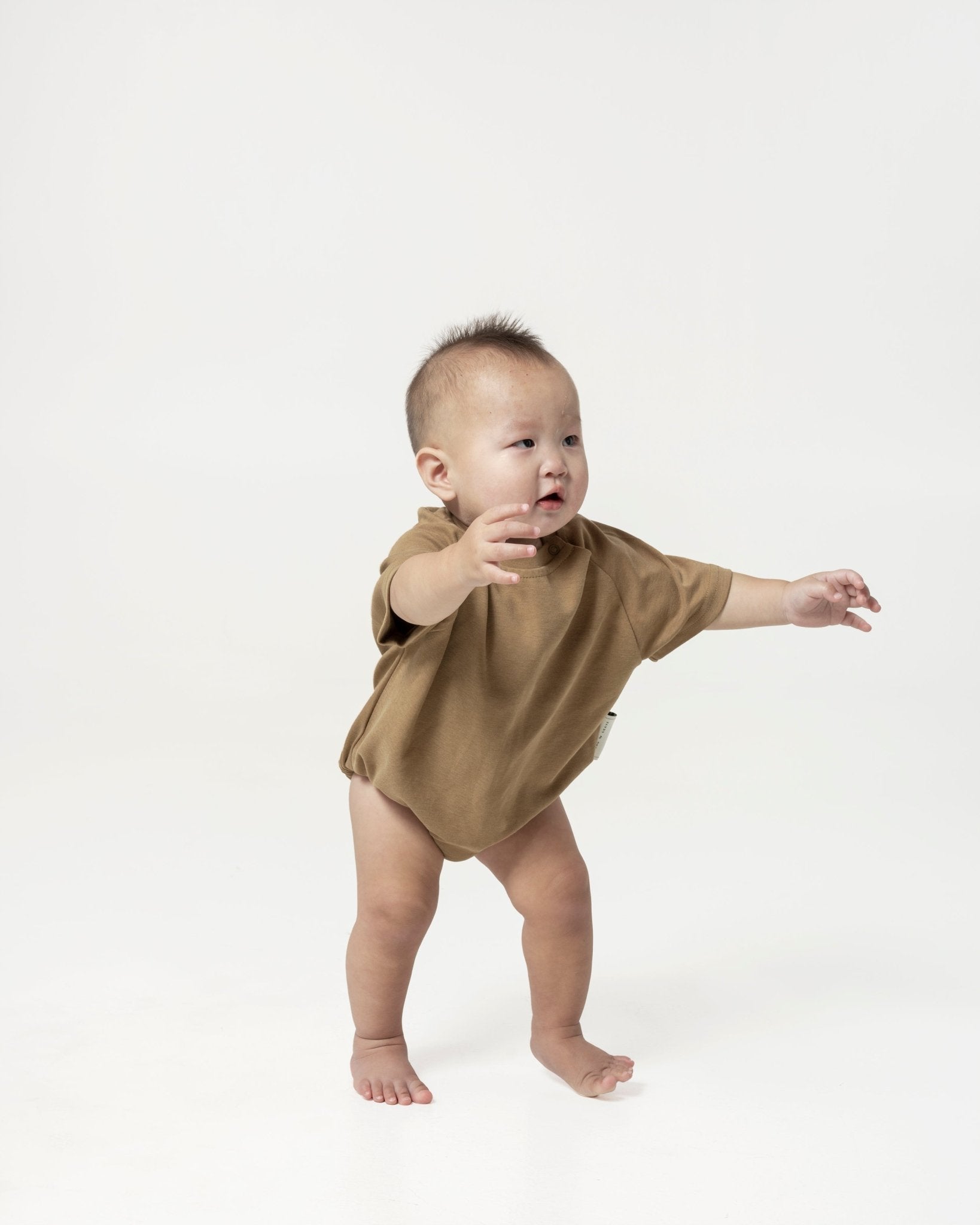 Oversized Baby Onesie - Sepia Brown - G R A Y E