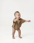 Oversized Baby Onesie - Sepia Brown - G R A Y E