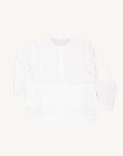 Oversized Linen Grid Shirt - Off White - G R A Y E