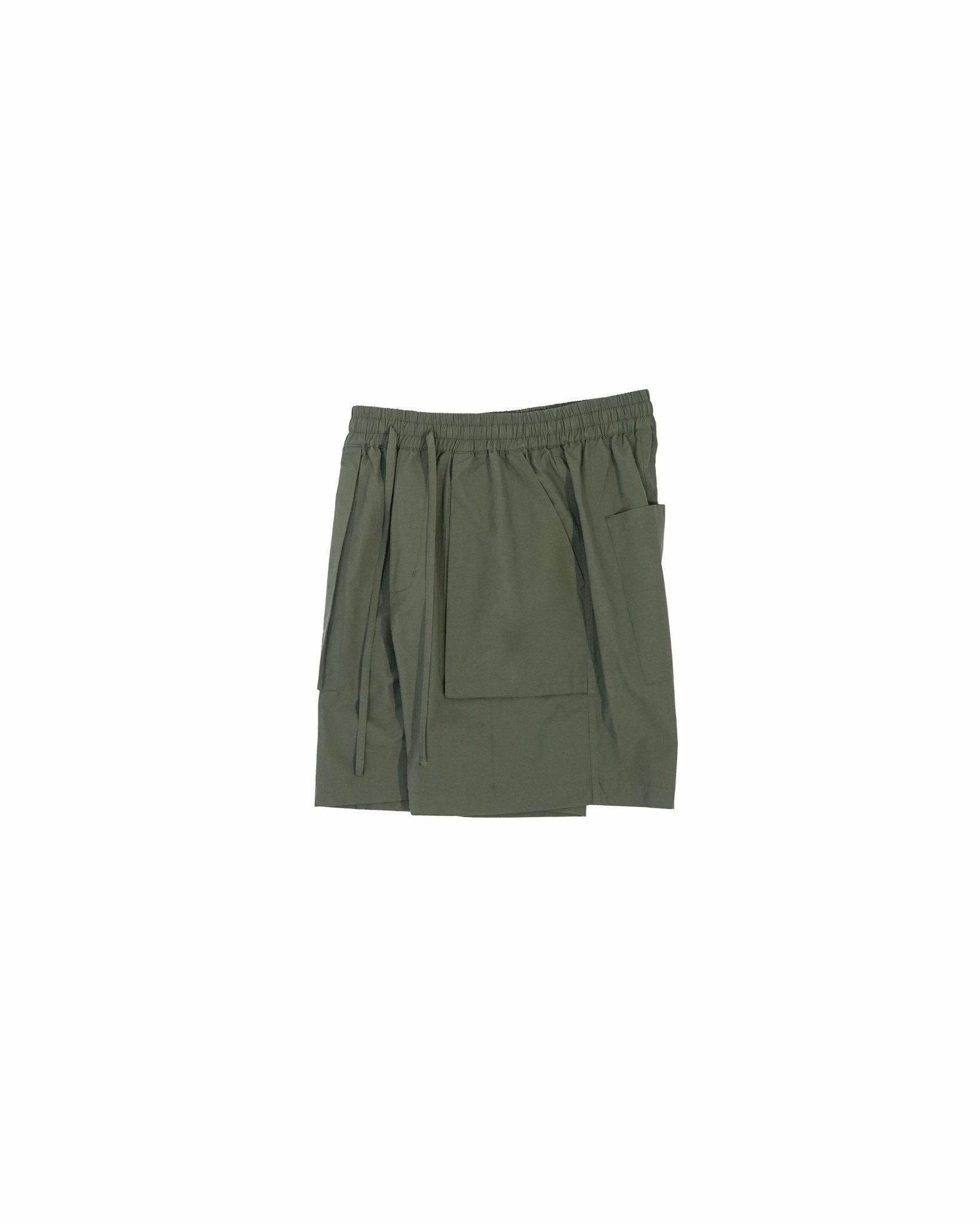 Relaxed Elasticated Shorts - Olive - G R A Y E