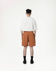Relaxed Elasticated Shorts - Rust - G R A Y E