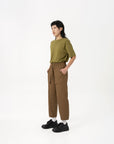 Relaxed Elasticated Trousers - Amber - G R A Y E