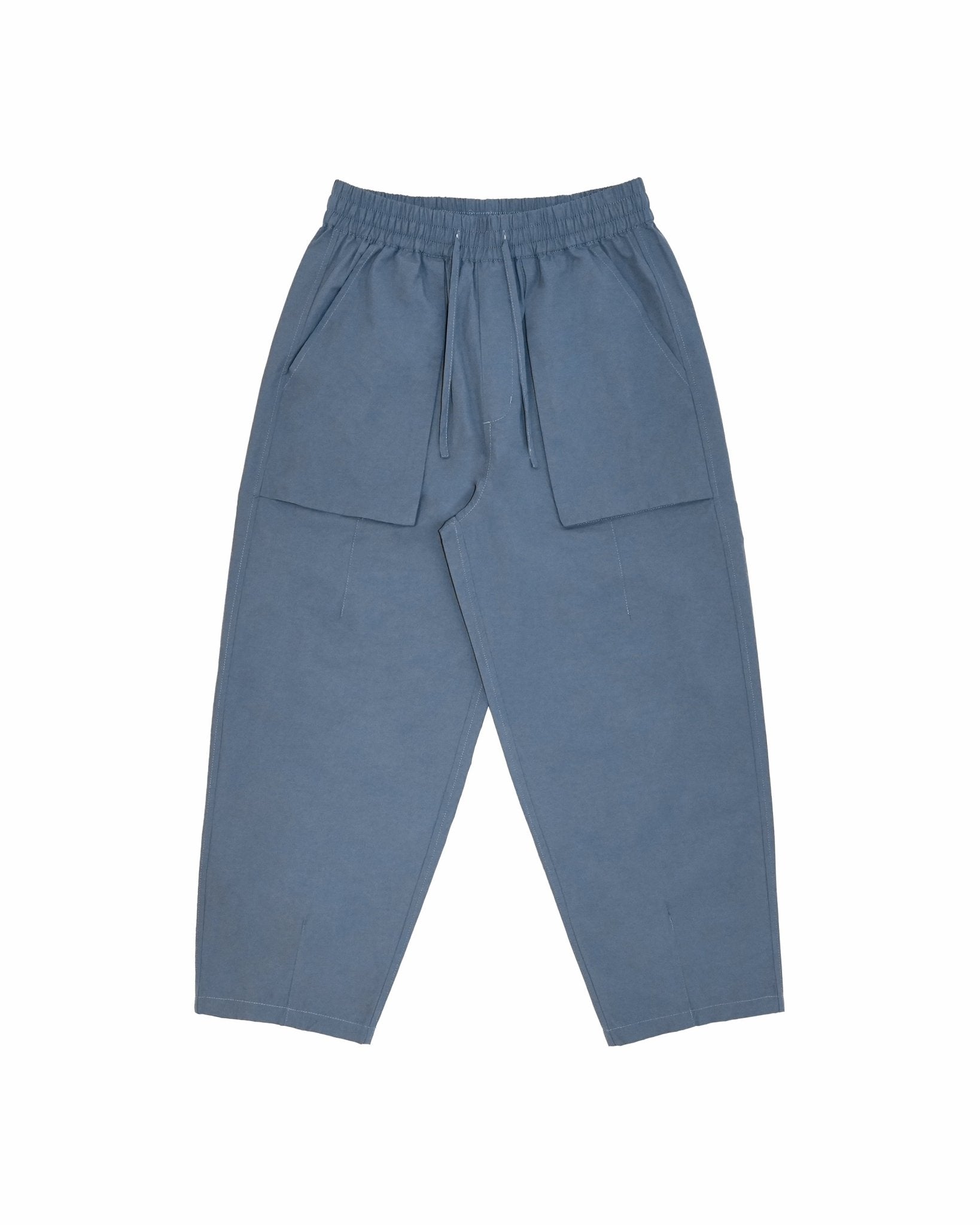 Relaxed Elasticated Trousers - Light Blue - G R A Y E