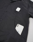 Seamline Curved Pocket Panel Top - Black - G R A Y E