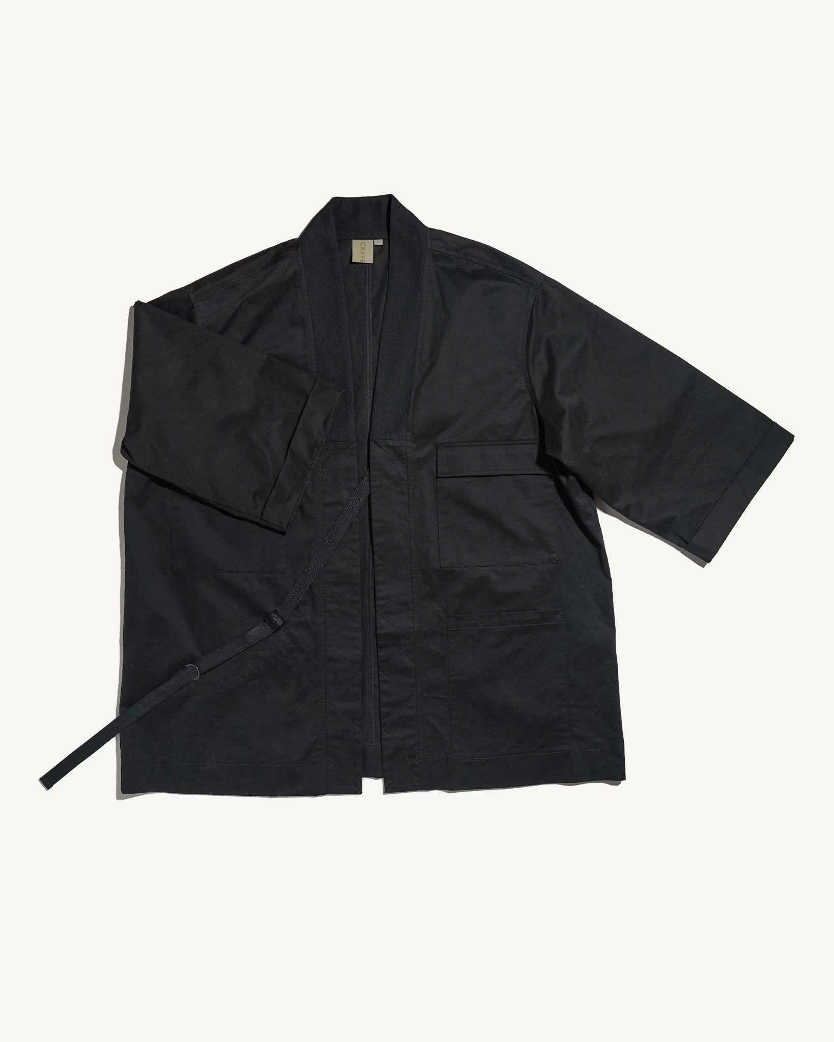 Stark Kimono Coat - Black - G R A Y E