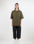 V-Placket Tee - Olive Green - G R A Y E